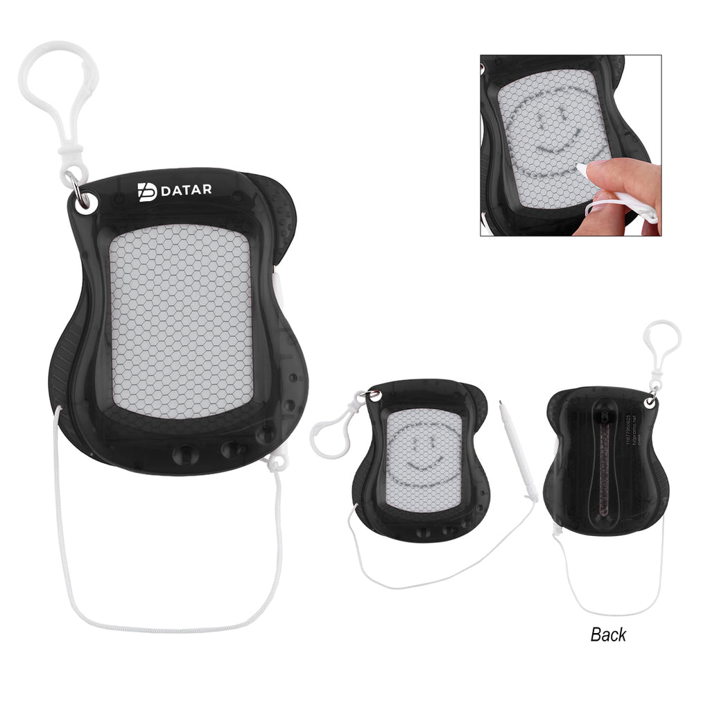 Mini Doodle and Erase Board - Black - Pad Print