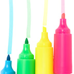 Mini Highlighter Set, Four-Way - Natural Paper Box - Tips