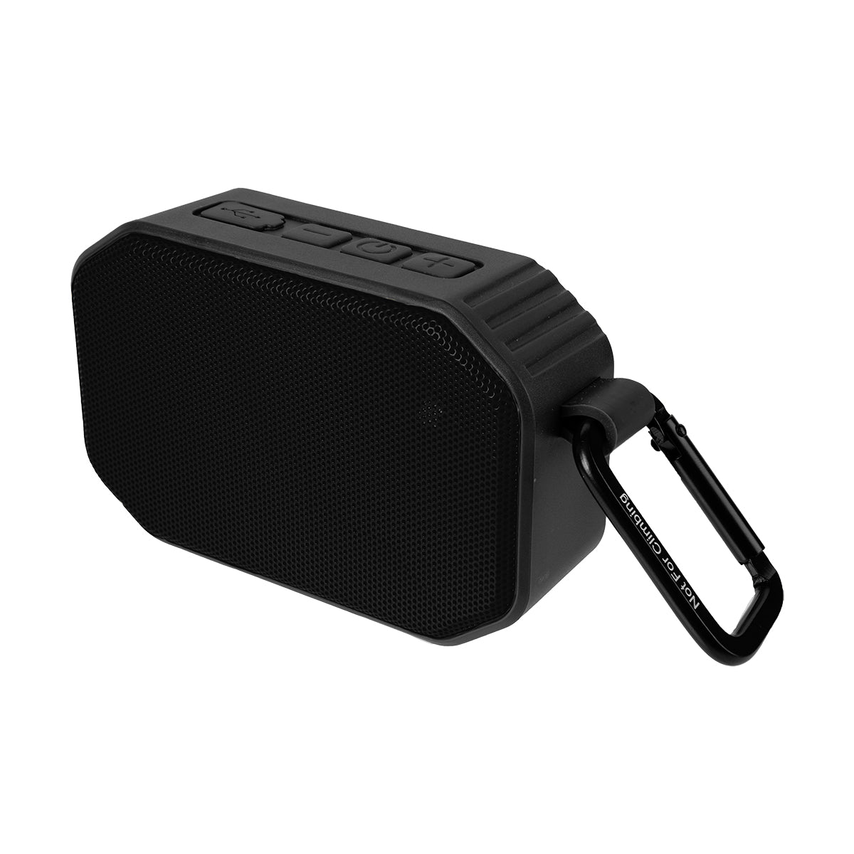 Mini Magnetic Speaker with Carabiner - Black - Angle