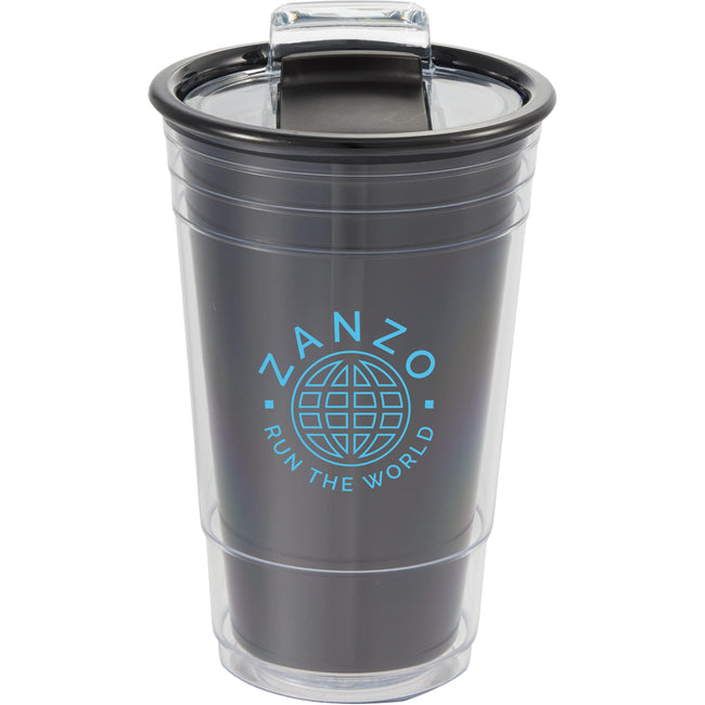 Mipsy Clear Double-Wall Tumbler in Recycled Plastic, 16 oz