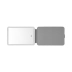 Mirror with an LED Light - White with Silver - Open