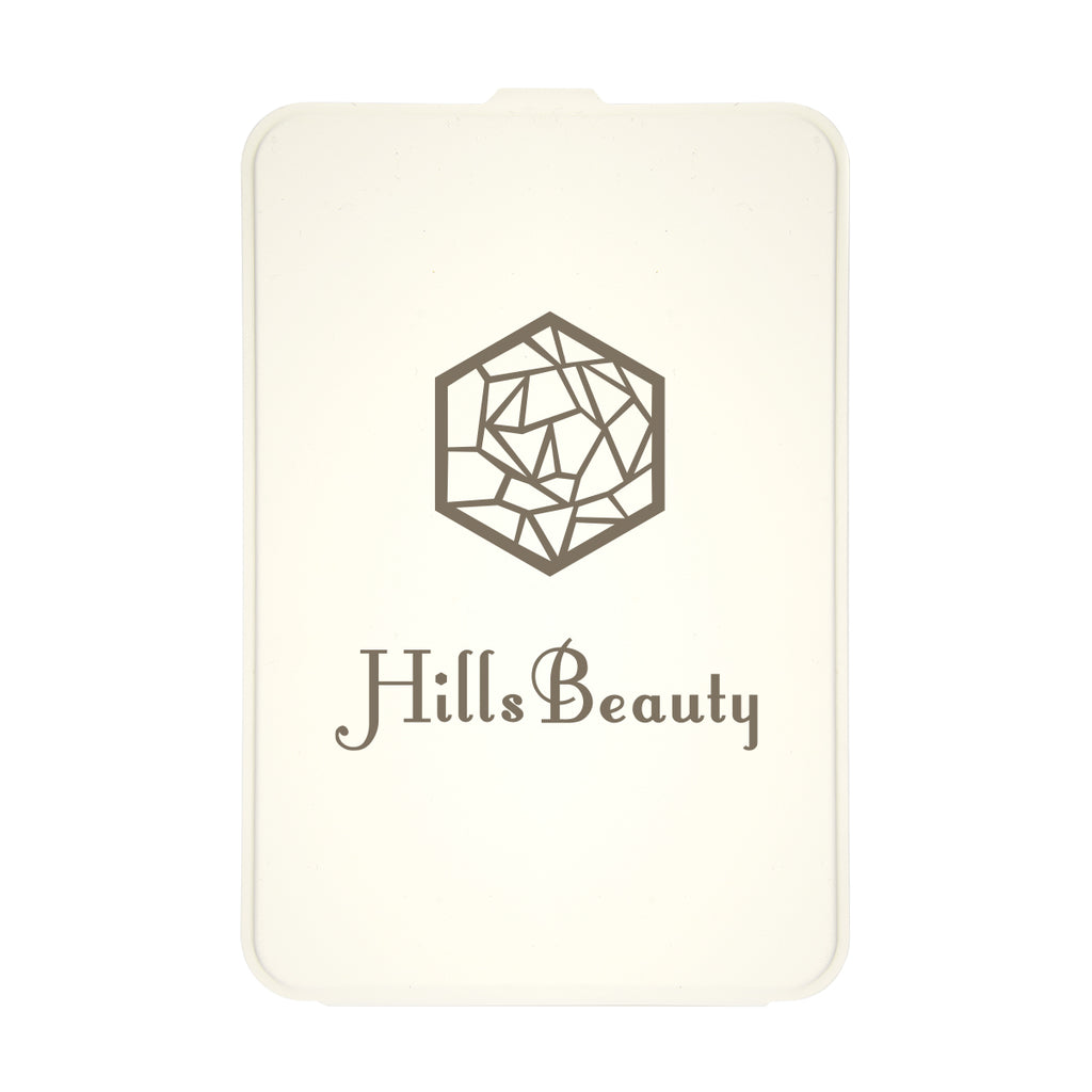 Mirror with an LED Light - White with Silver - Silk Screen