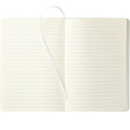 Moda Hardbound Notebook with Phone Pocket, 6 x 8 Inches - White - Front 2