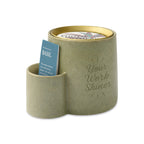 Modern Sprout Ember Earth Soy Candle and Planter - Pebble/ Photosynthesis - View 1