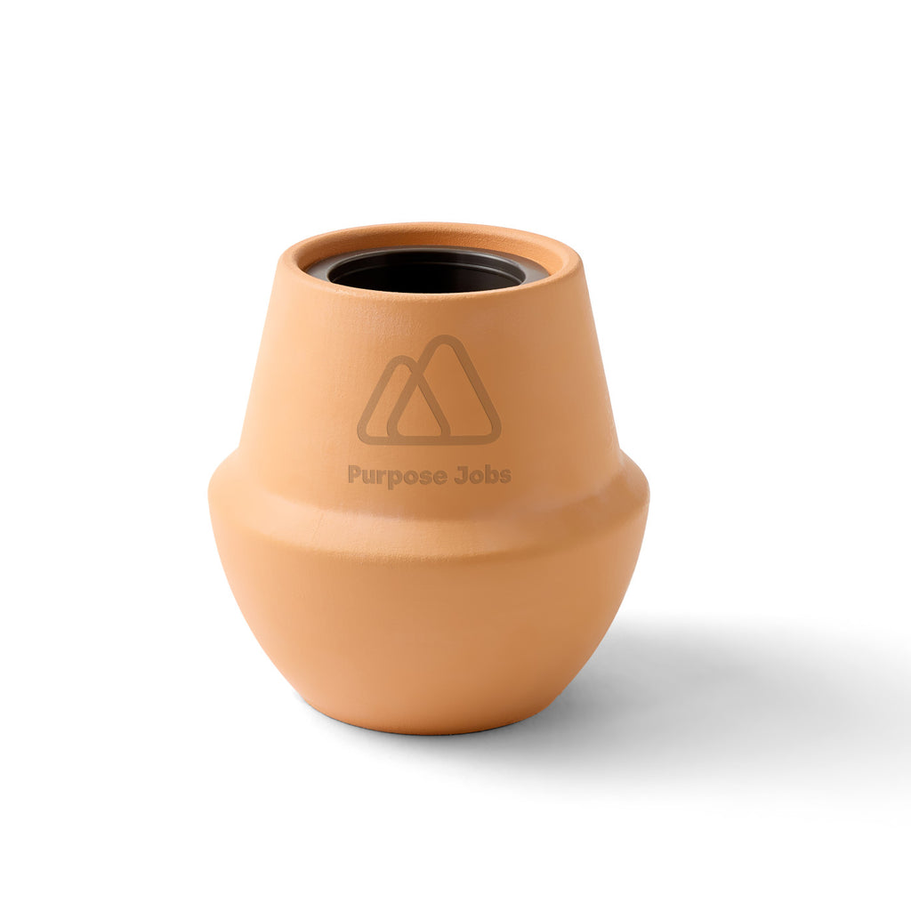 Modern Sprout Glazed Terracotta Grow Kit, Bonsai Laser Engraving - Terracotta - View 2