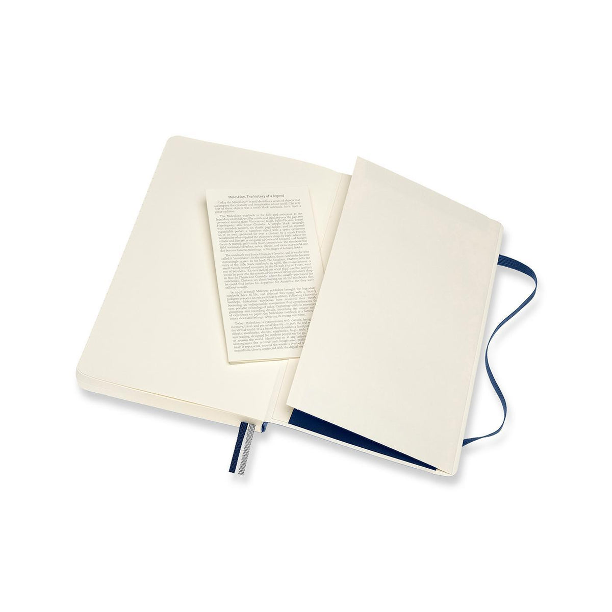 Moleskine Expanded Soft Cover Ruled Notebook, Large Debossing - Sapphire Blue - View 4