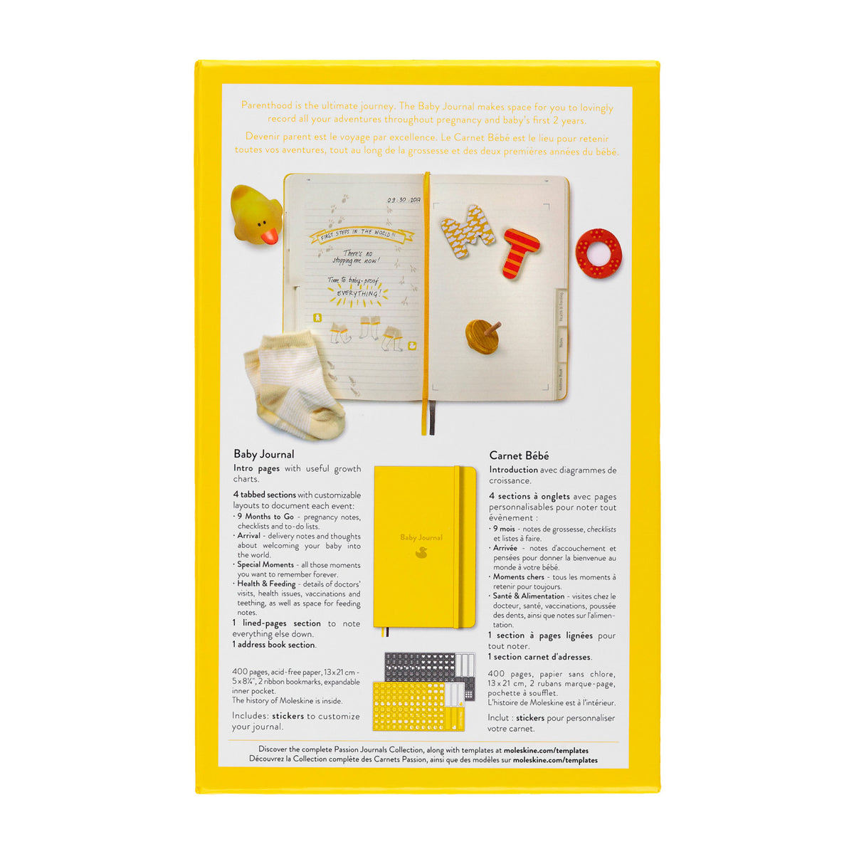 Moleskine Passion Journal, Baby Debossing - Golden Yellow - View 5