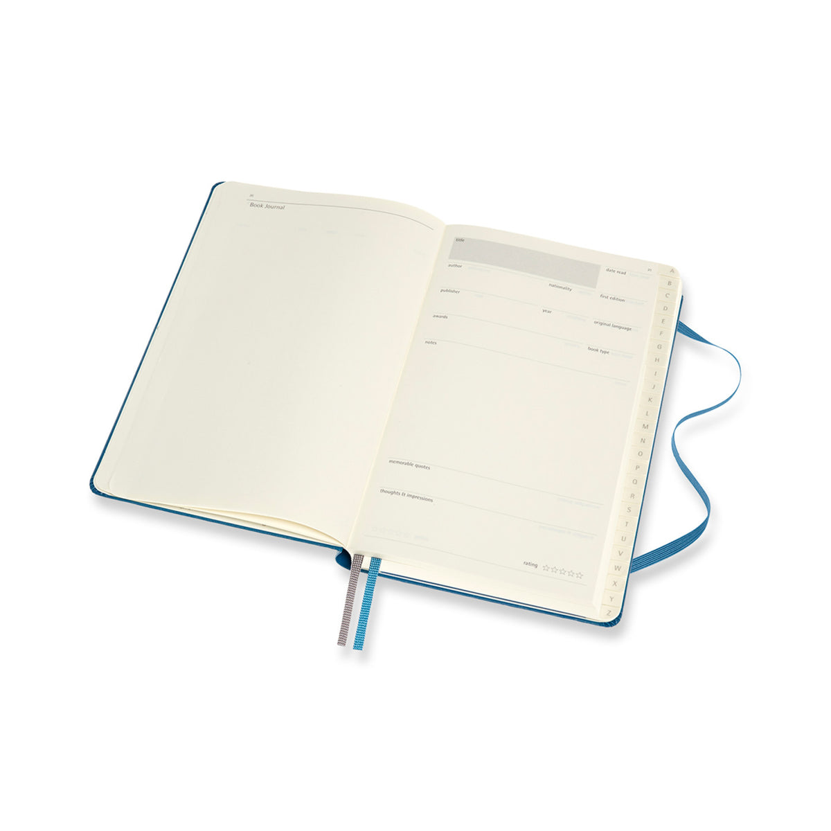 Moleskine Passion Journal, Books Debossing - Steel Blue - View 6