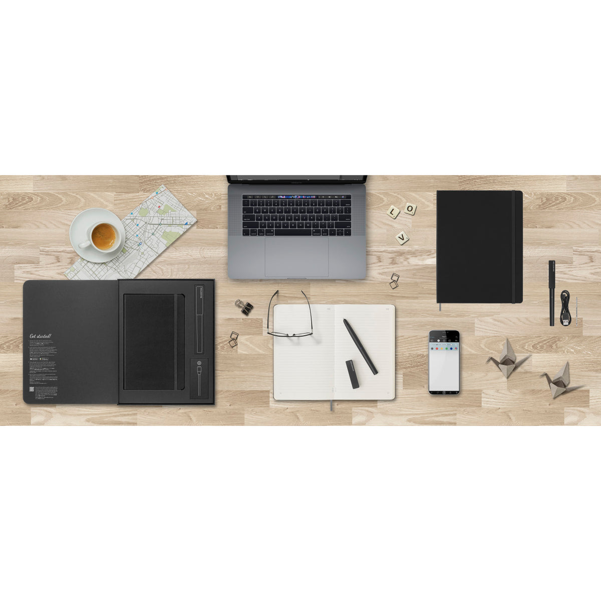 Moleskine Smart Writing Set with Smart Pen and Notebook, Large Debossing - Black - View 10