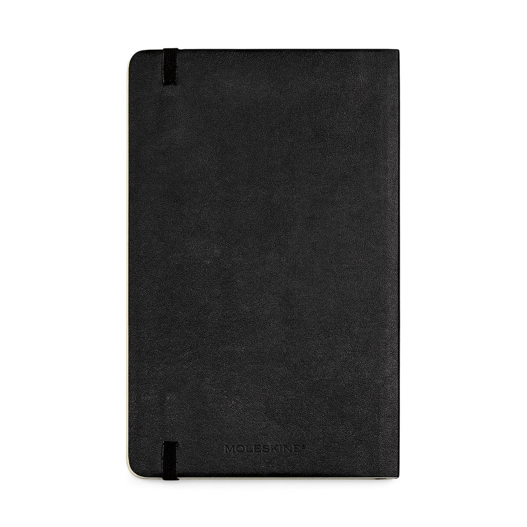 Moleskine Soft Cover Squared Notebook, Large Debossing - Black - View 2