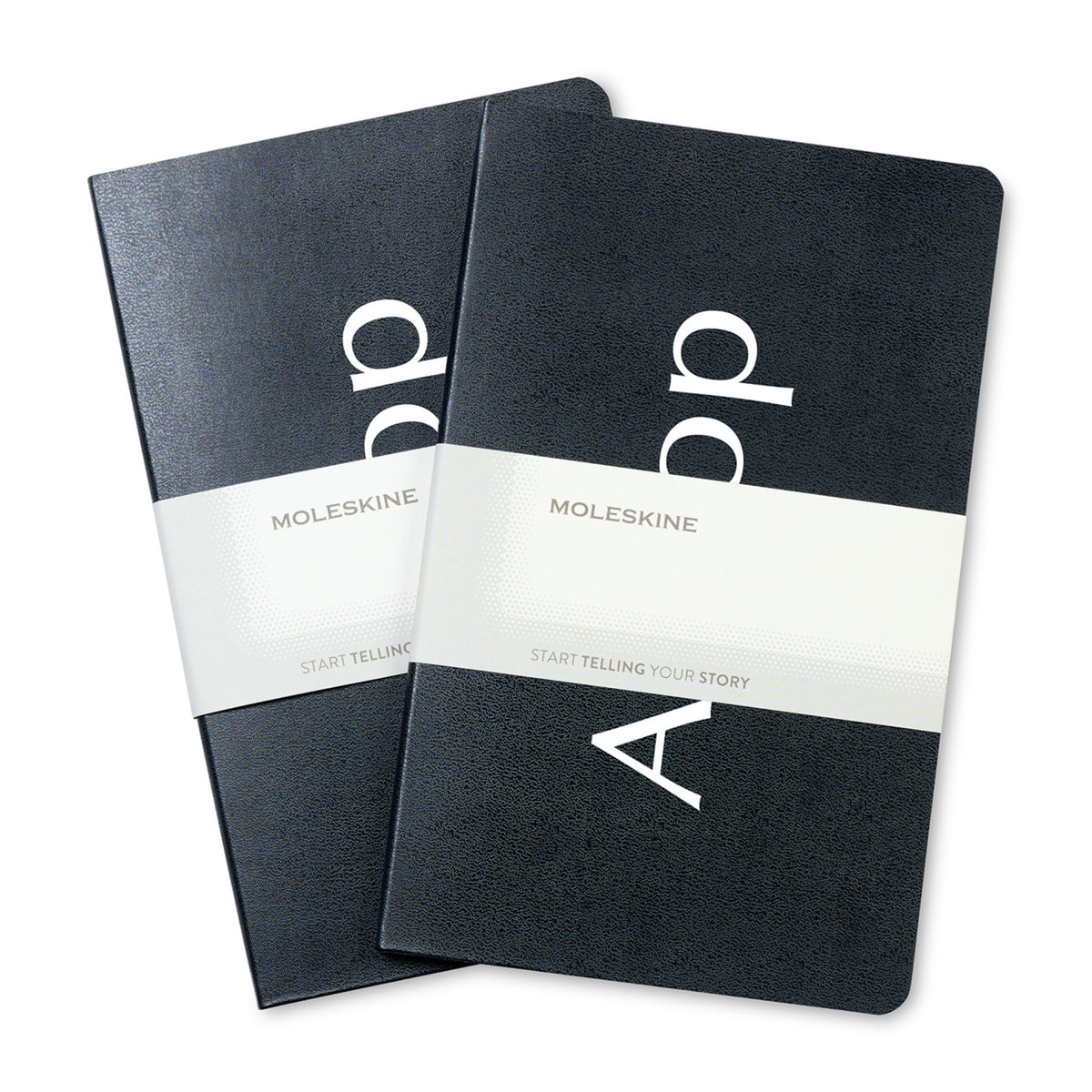 Moleskine Volant Journal Two Pack, Large Debossing - Black - View 1