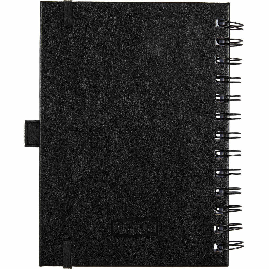 Morano Marbled Spiral Journal, 5 x 7 Inches Debossing - Black - Back