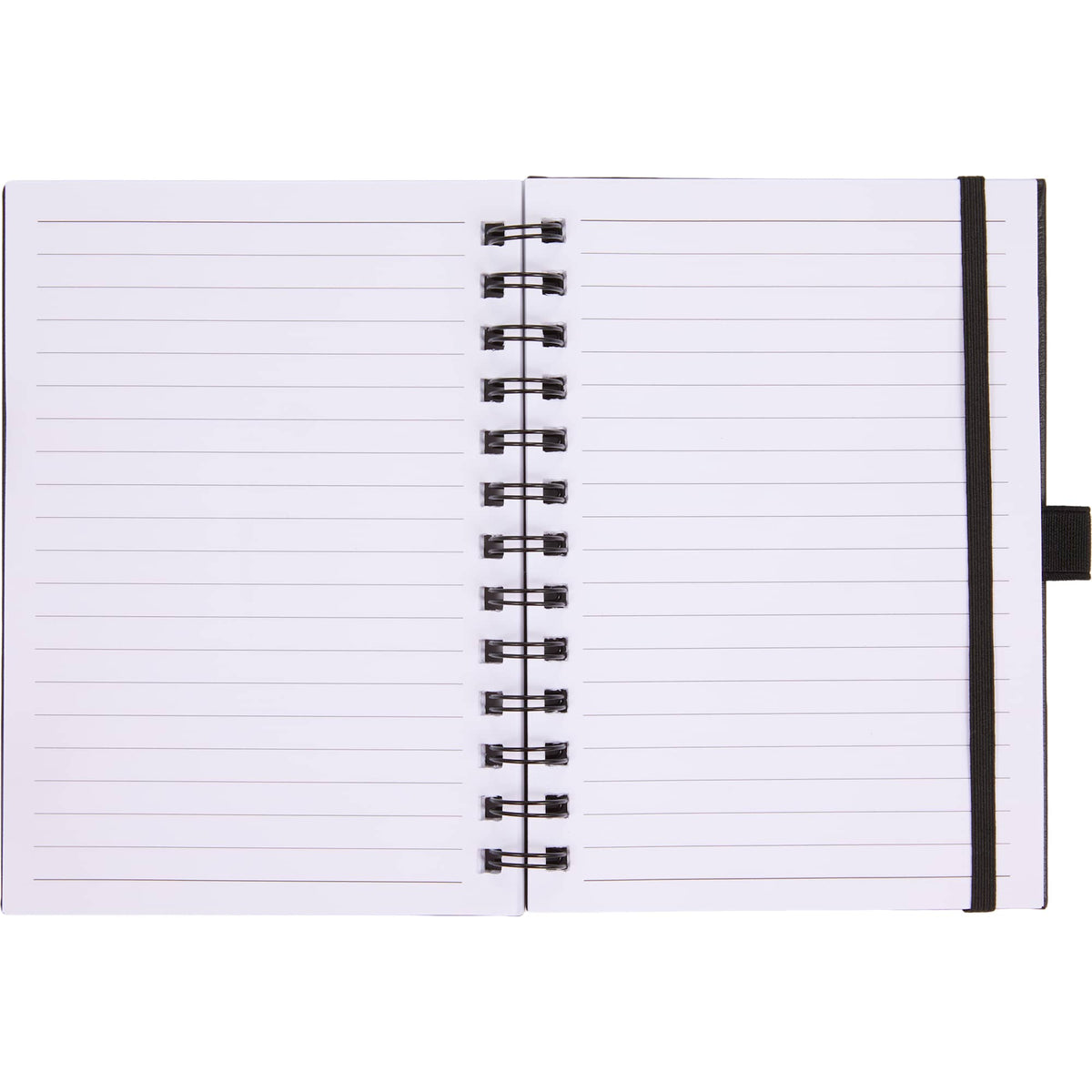Morano Marbled Spiral Journal, 5 x 7 Inches Debossing - Black - Open