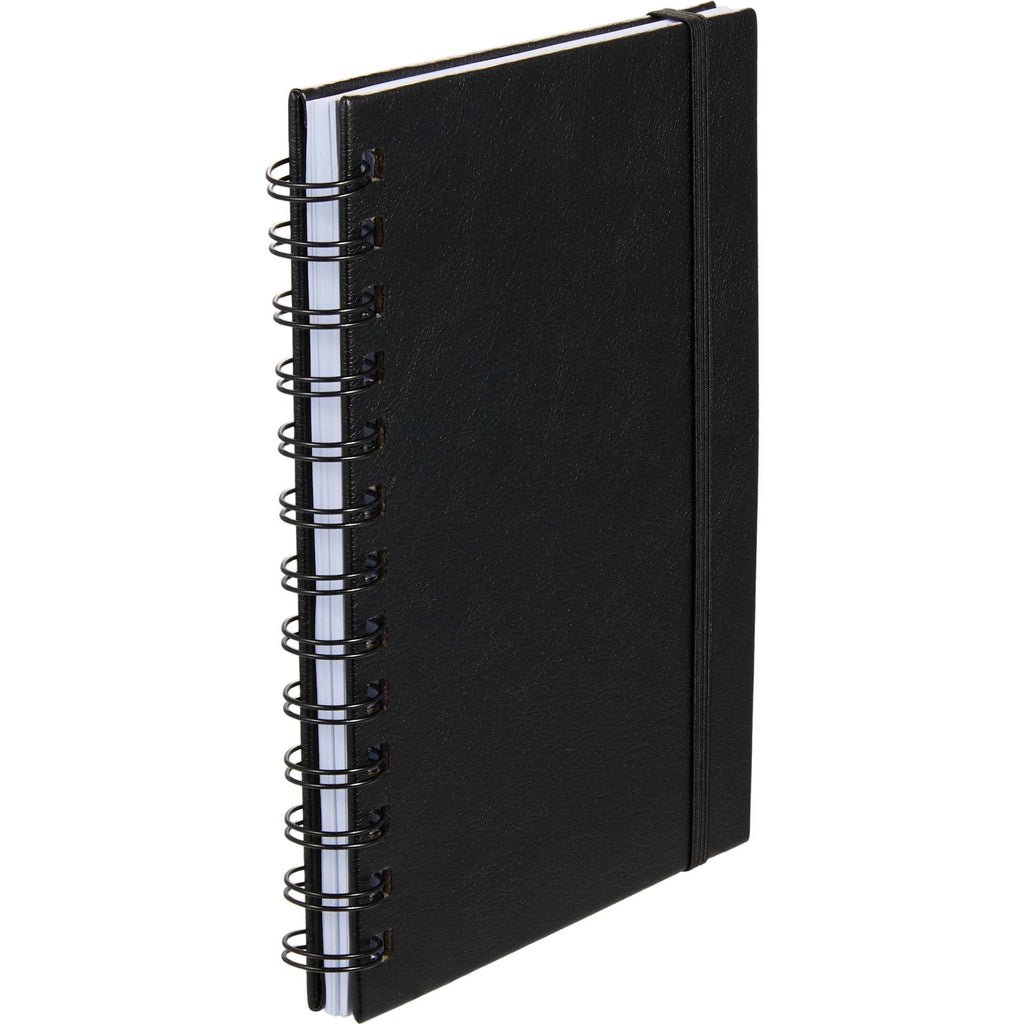 Morano Marbled Spiral Journal, 5 x 7 Inches Debossing - Black - Right Angle