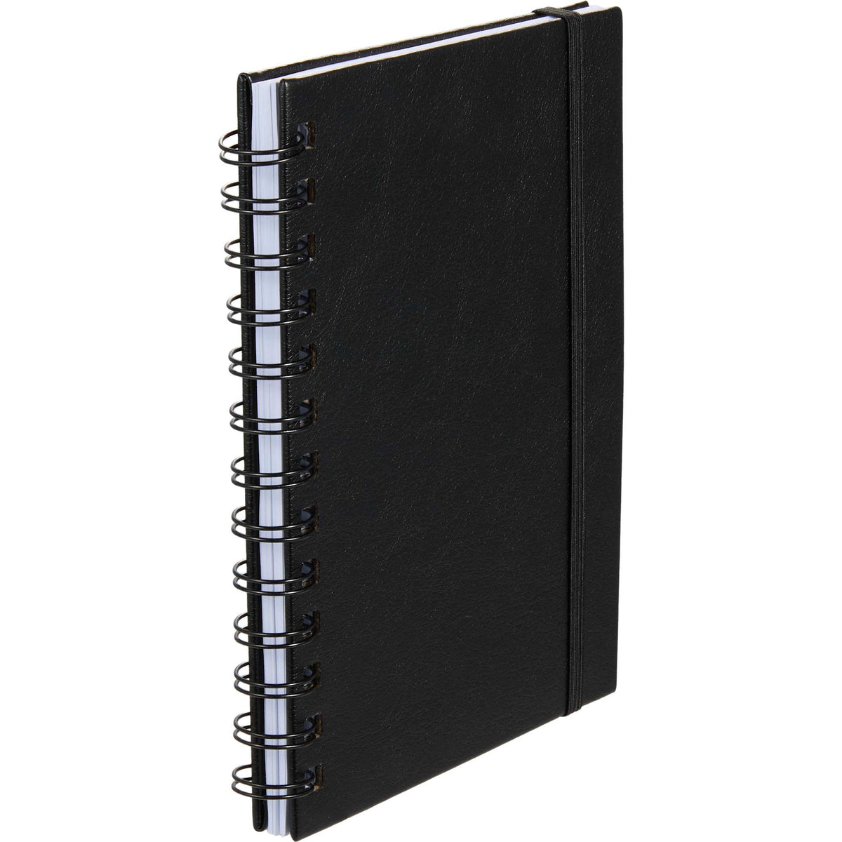 Morano Marbled Spiral Journal, 5 x 7 Inches Debossing - Black - Right Angle