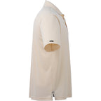 Moreno Double Pique Performance Polo for Men Transfer - Stone - Right Side