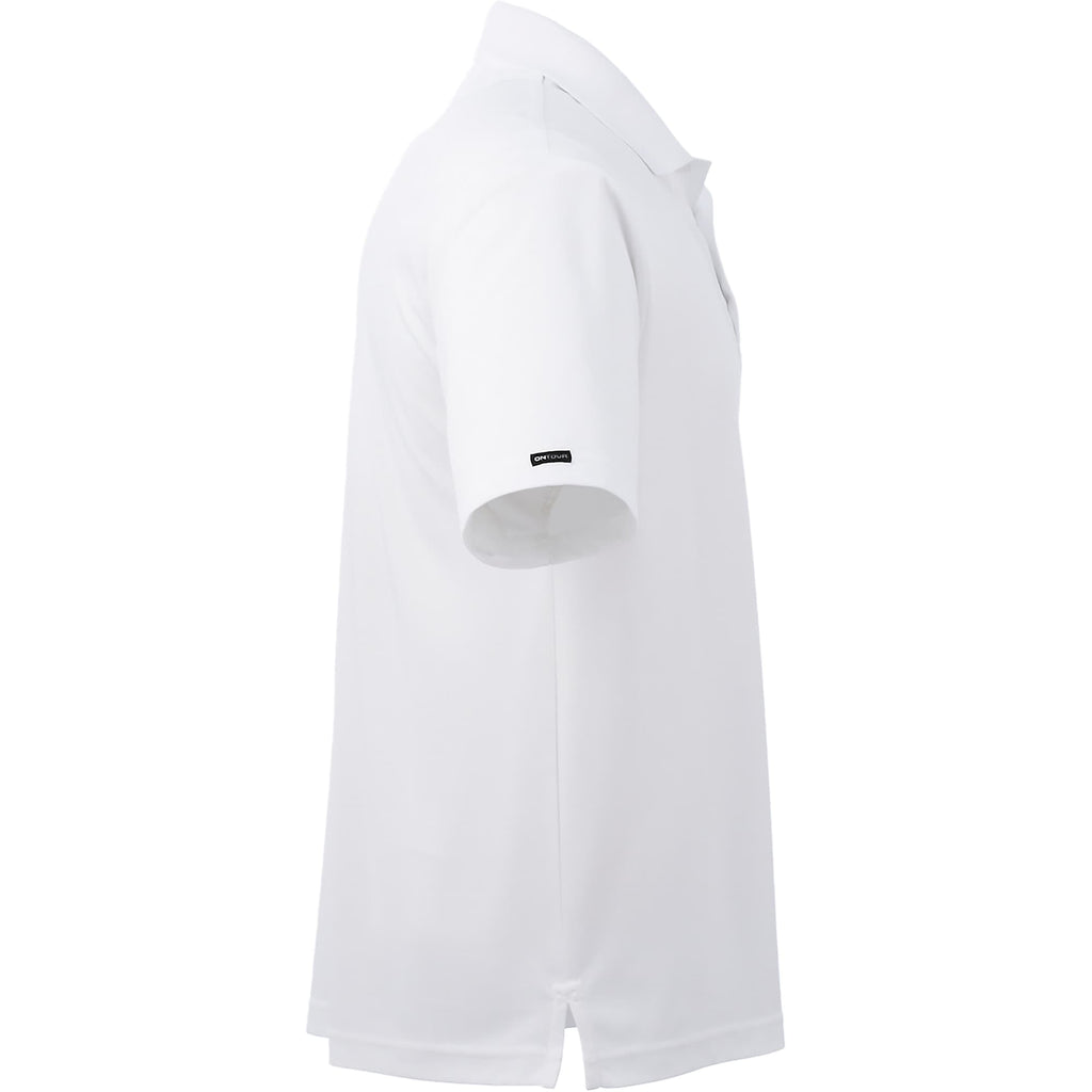 Moreno Double Pique Performance Polo for Men Transfer - White - Right Side