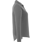 Mori Long Sleeve Performance Polo for Women Embroidery - Steel Grey - Right Side