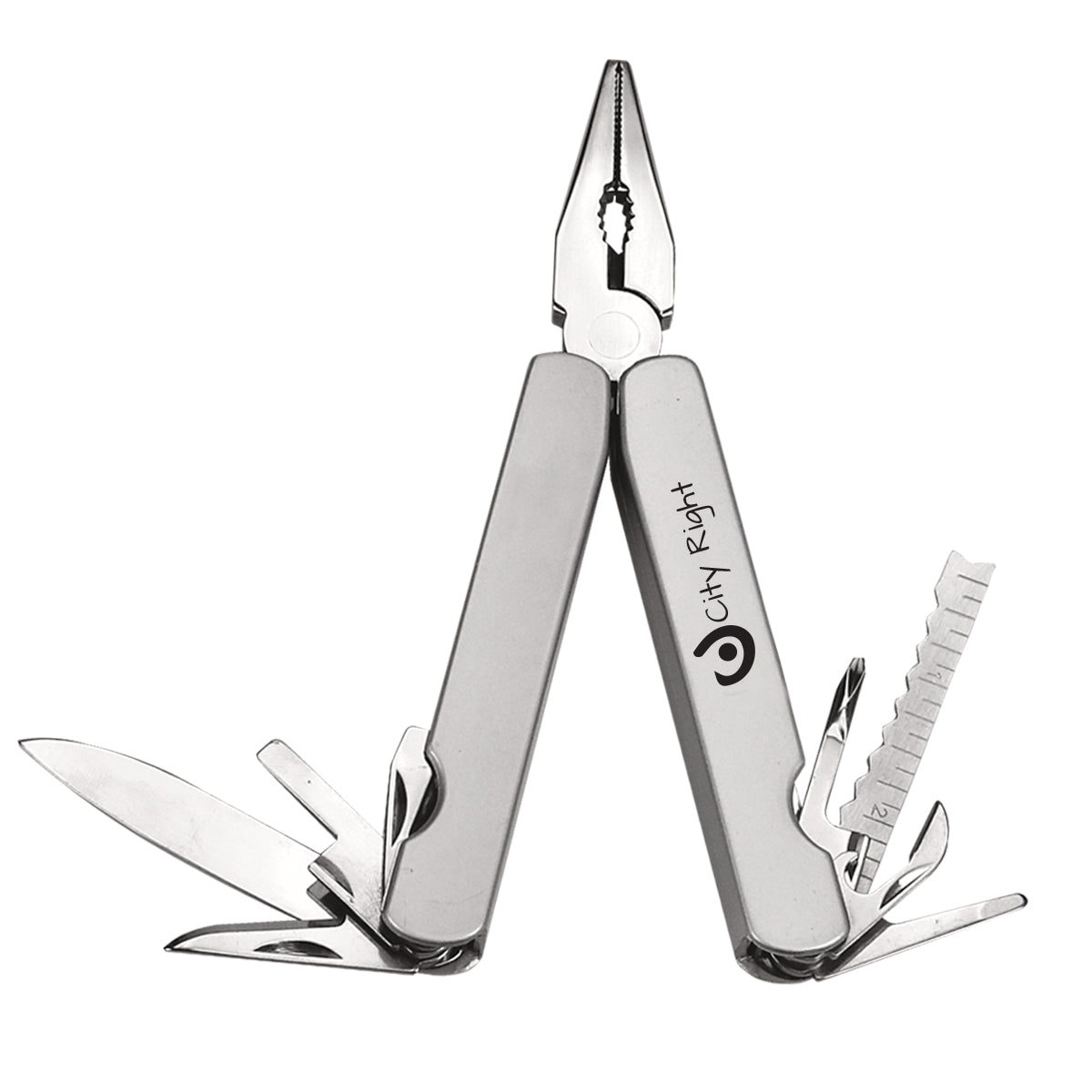 Multi-Function Tool in a Case - Silver - Pad Print