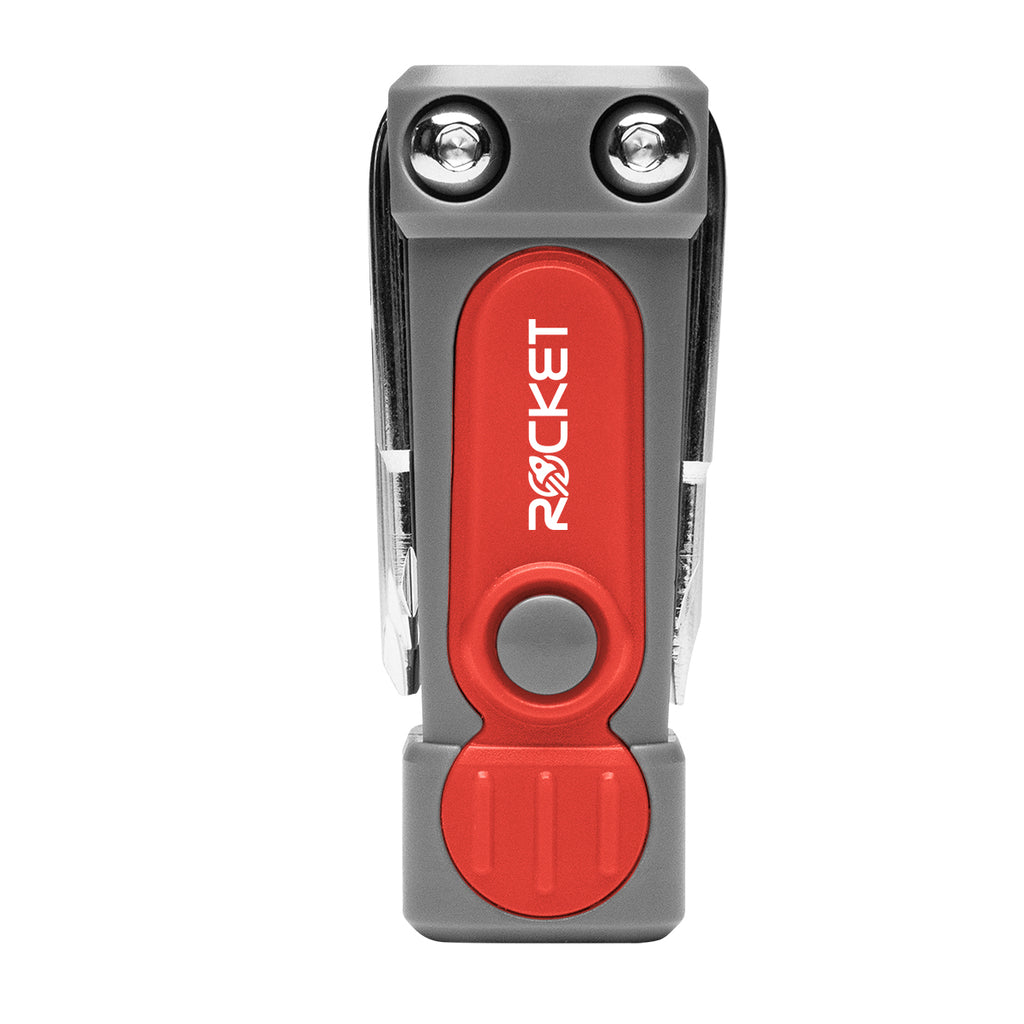 Multi Tool with LED Light, Six-Way - Red - Pad Print