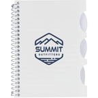 Multitask Notebook with Tabs and Recycled Cover, 4 x 6 Inches - White - Front