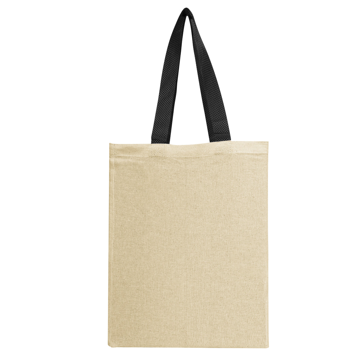 Natural Cotton Canvas Grocery Tote Bag, 5 oz - FrontShot