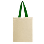 Natural Cotton Canvas Grocery Tote Bag, 5 oz - Green - FrontShot