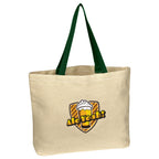 Natural Cotton Canvas Tote Bag, 10 oz - Green - Colorbrite