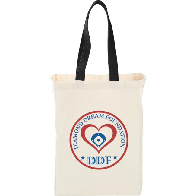 Nebraska Canvas Grocery Tote with Contrast Handles, 5 oz Full Color