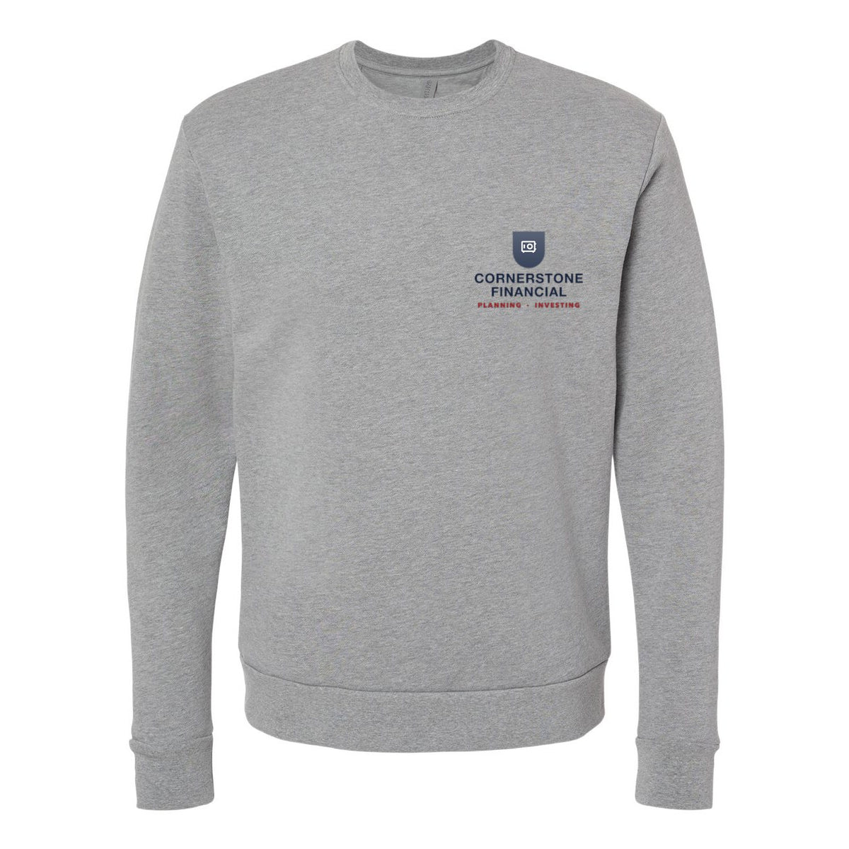 Next Level Unisex Malibu Crewneck Sweatshirt Full Color - Heather Grey - Front