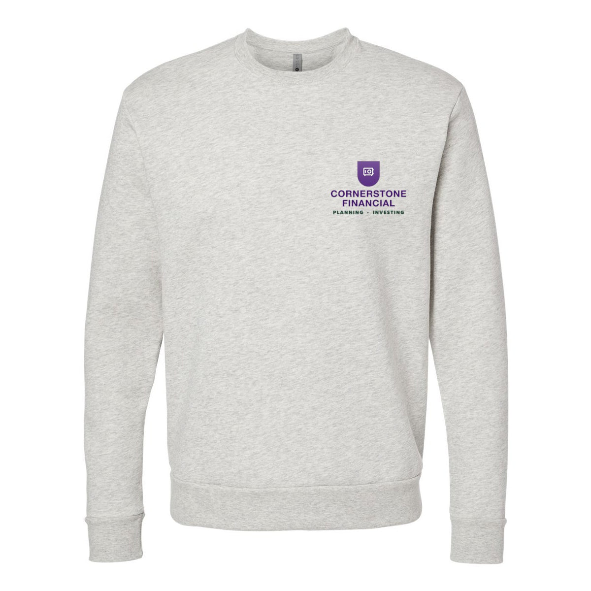 Next Level Unisex Malibu Crewneck Sweatshirt Full Color - Oatmeal - Front