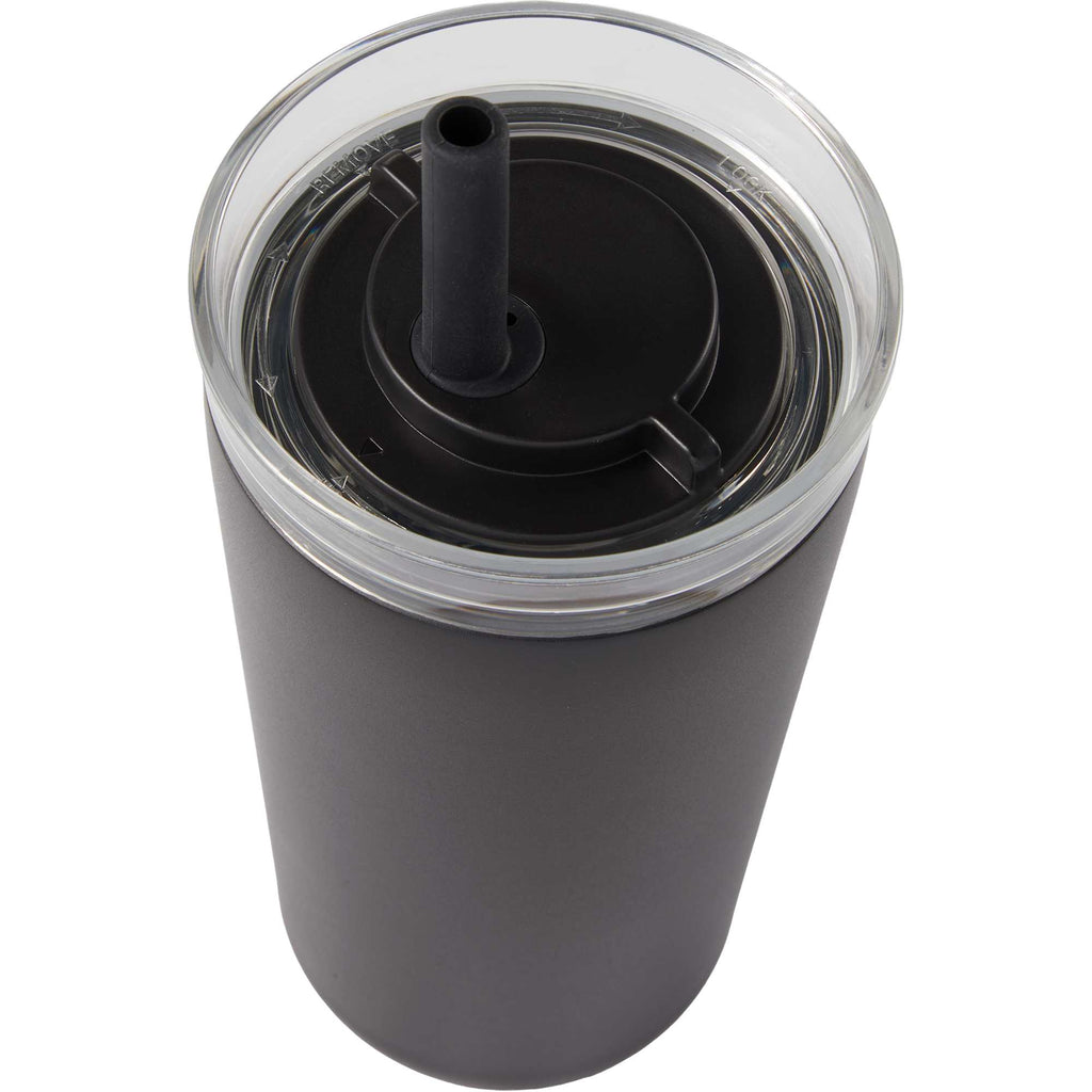 Nina Leakproof Vacuum Tumbler with Straw, 18 oz Laser Engraving - Black - Detail 2