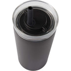 Nina Leakproof Vacuum Tumbler with Straw, 18 oz Laser Engraving - Black - Detail 2