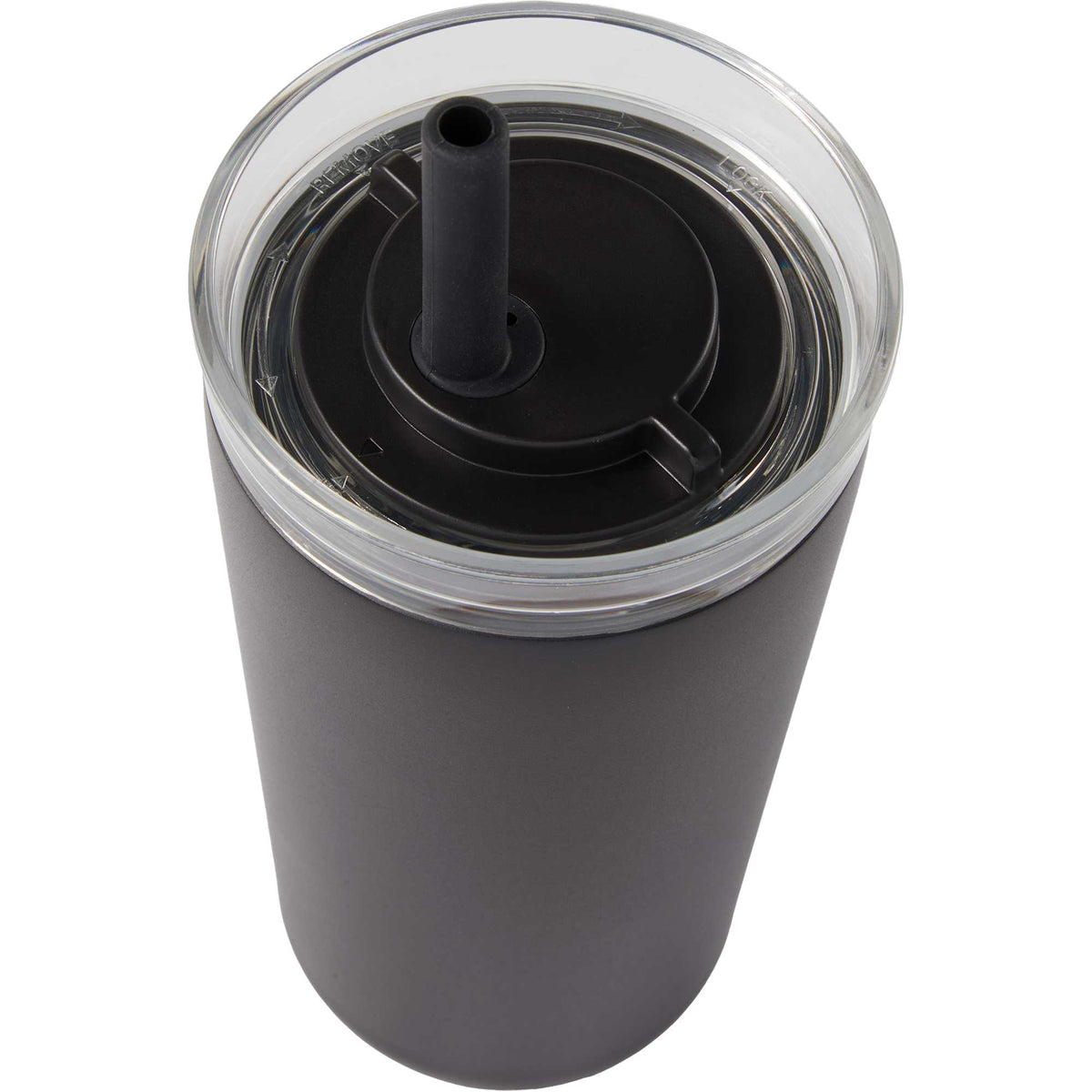 Nina Leakproof Vacuum Tumbler with Straw, 18 oz Laser Engraving - Black - Detail 2