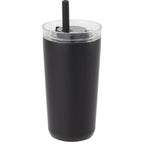 Nina Leakproof Vacuum Tumbler with Straw, 18 oz Laser Engraving - Black - Left Angle