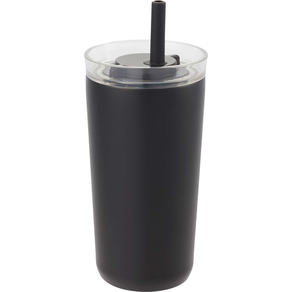 Nina Leakproof Vacuum Tumbler with Straw, 18 oz Laser Engraving - Black - Right Angle