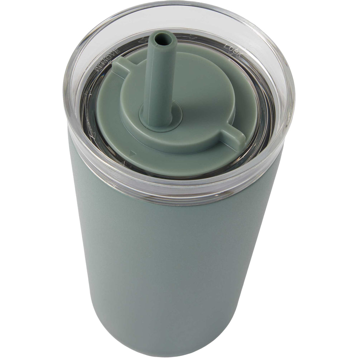 Nina Leakproof Vacuum Tumbler with Straw, 18 oz Laser Engraving - Sage - Detail 2