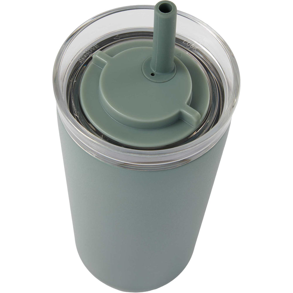 Nina Leakproof Vacuum Tumbler with Straw, 18 oz Laser Engraving - Sage - Detail 3