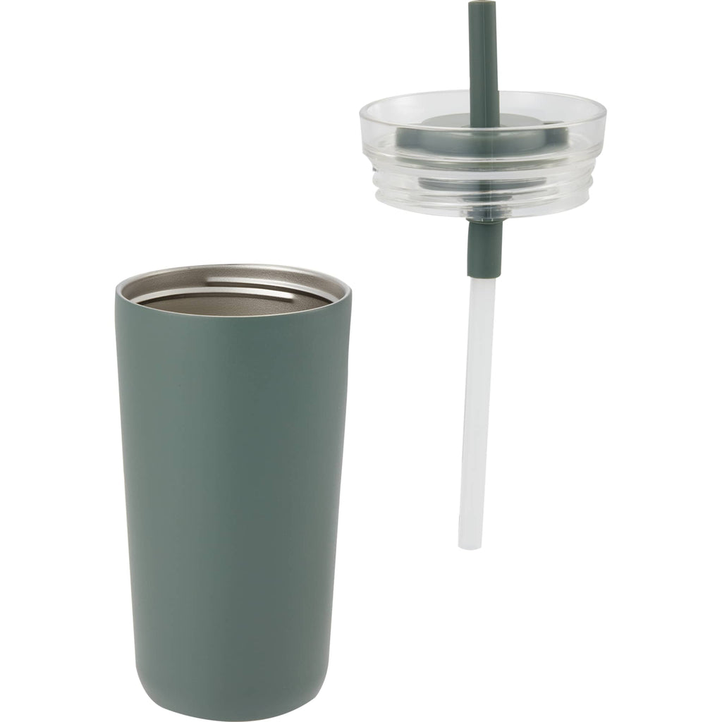 Nina Leakproof Vacuum Tumbler with Straw, 18 oz Laser Engraving - Sage - Detail