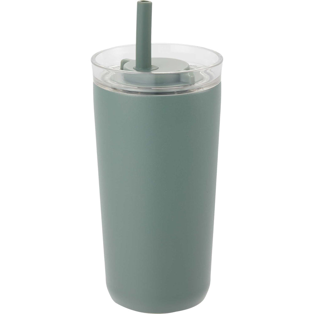 Nina Leakproof Vacuum Tumbler with Straw, 18 oz Laser Engraving - Sage - Left Angle