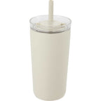 Nina Leakproof Vacuum Tumbler with Straw, 18 oz Laser Engraving - Taupe - Back