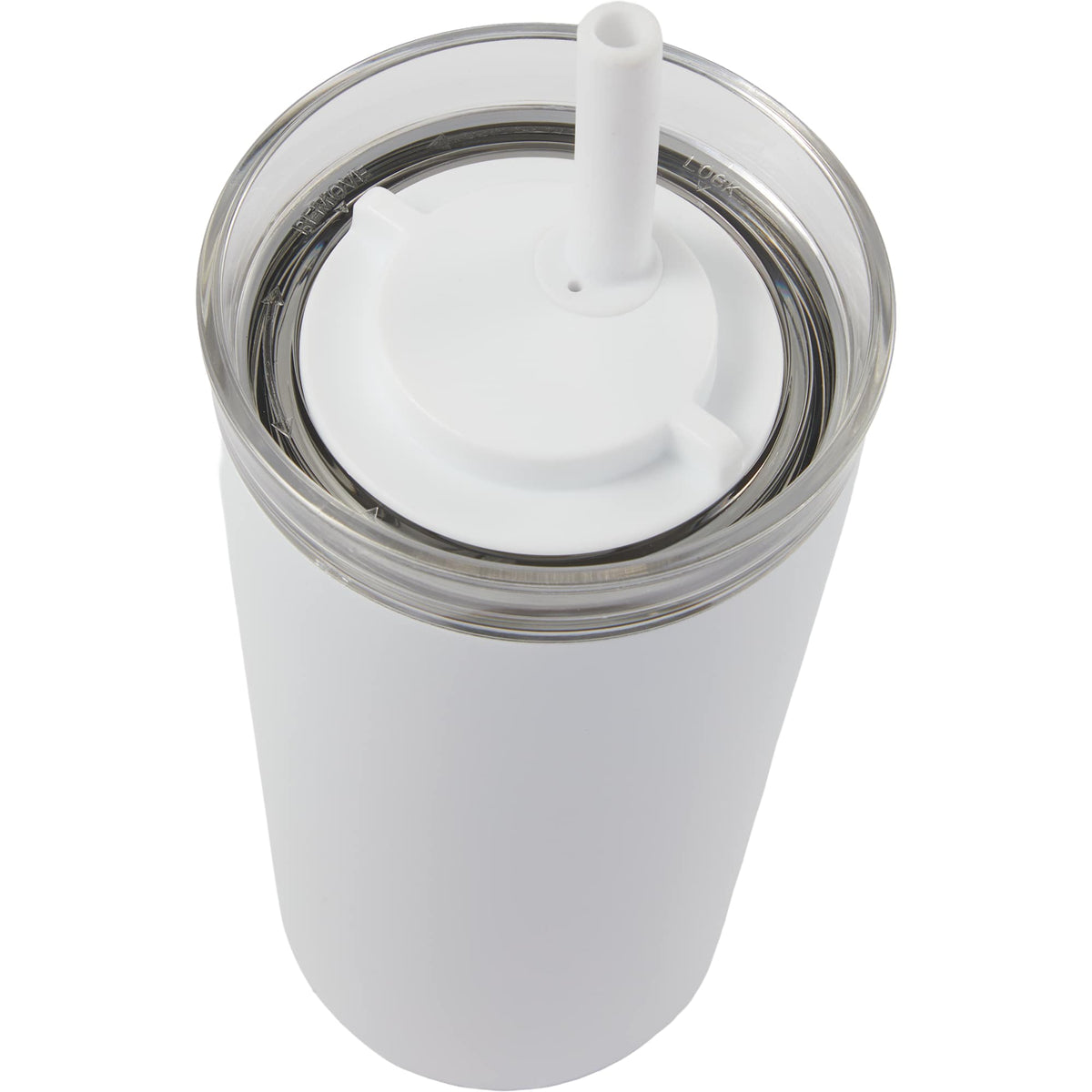 Nina Leakproof Vacuum Tumbler with Straw, 18 oz Laser Engraving - White - Detail 3