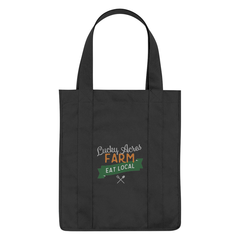 Non-Woven Shopper Tote Bag in Recycled PET, 100 GSM - Black - Colorbrite