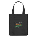 Non-Woven Shopper Tote Bag in Recycled PET, 100 GSM - Black - Colorbrite