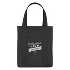 Non-Woven Shopper Tote Bag in Recycled PET, 100 GSM - Black - Silk Screen