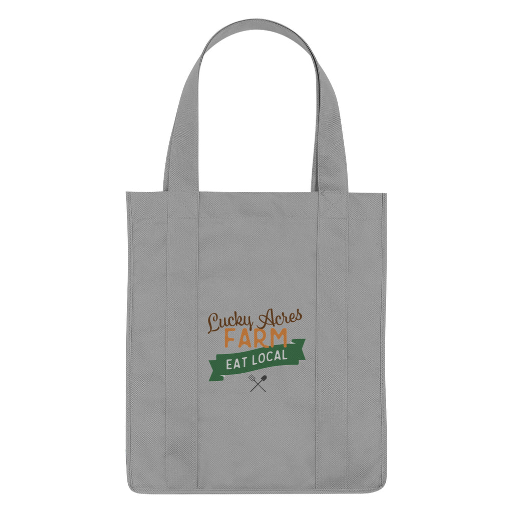 Non-Woven Shopper Tote Bag in Recycled PET, 100 GSM - Gray - Colorbrite