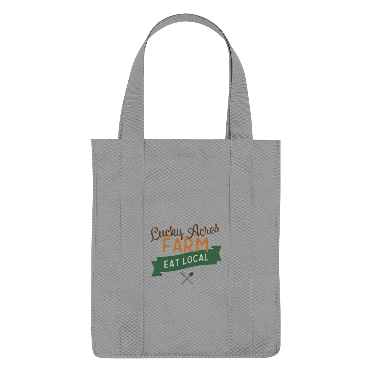 Non-Woven Shopper Tote Bag in Recycled PET, 100 GSM - Gray - Colorbrite