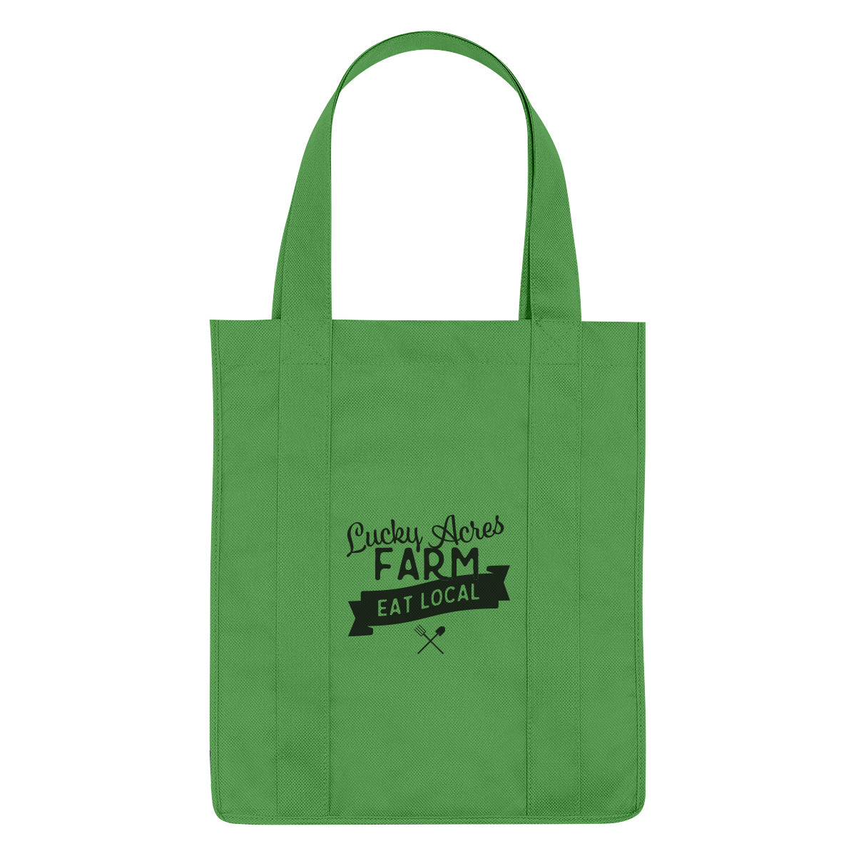 Non-Woven Shopper Tote Bag in Recycled PET, 100 GSM - Kelly Green - Silk Screen
