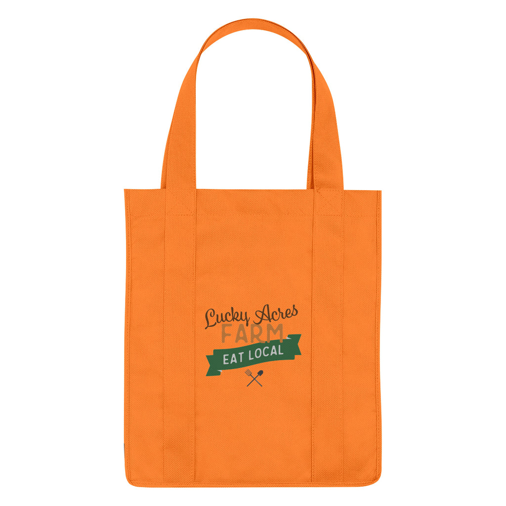 Non-Woven Shopper Tote Bag in Recycled PET, 100 GSM - Orange - Colorbrite