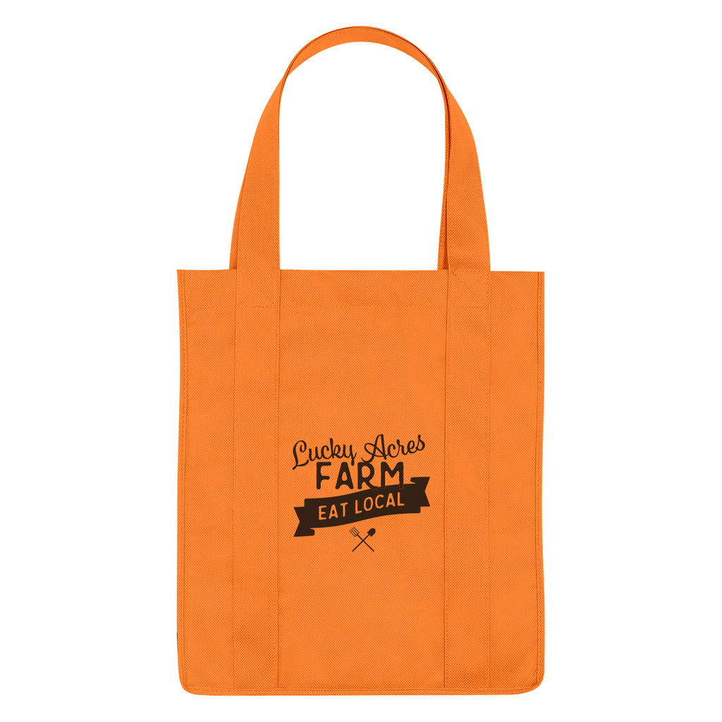 Non-Woven Shopper Tote Bag in Recycled PET, 100 GSM - Orange - Silk Screen